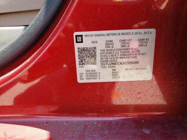 3GTU2NEC4JG335089 GMC Sierra K1500 Slt