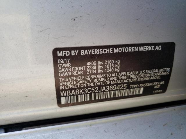 WBA8K3C52JA369425 BMW 330 XI