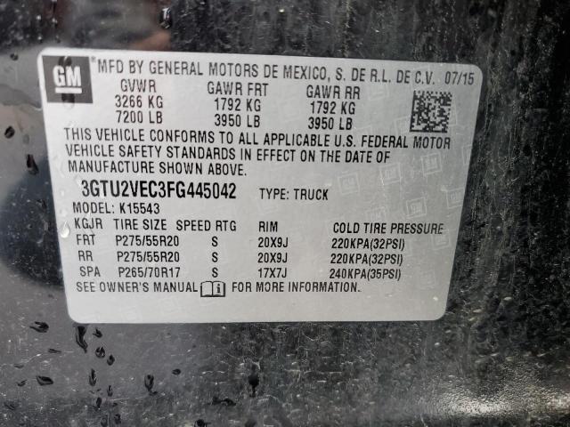 3GTU2VEC3FG445042 GMC Sierra K1500 Slt