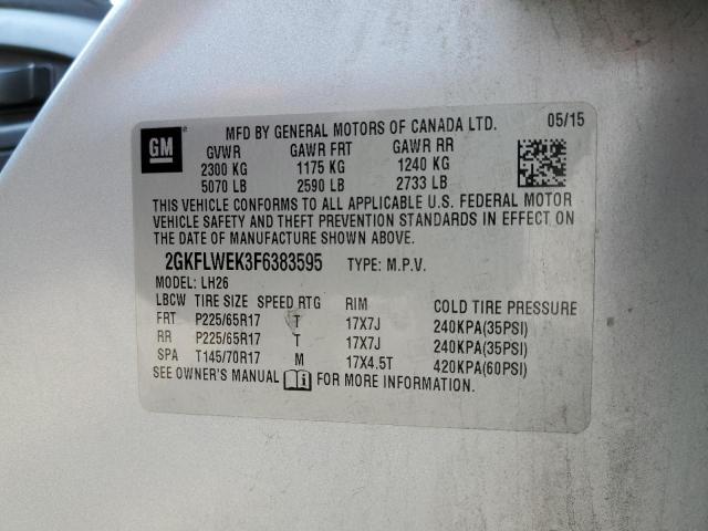 2GKFLWEK3F6383595 GMC Terrain Sle