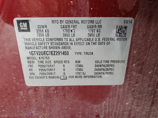 1GTV2UEC7EZ291450 GMC Sierra K1500 Sle