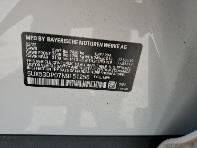 5UX53DP07N9L51256 BMW X3 Xdrive30i