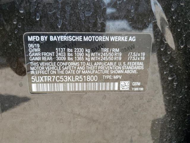 5UXTR7C53KLR51800 BMW X3 Sdrive30i