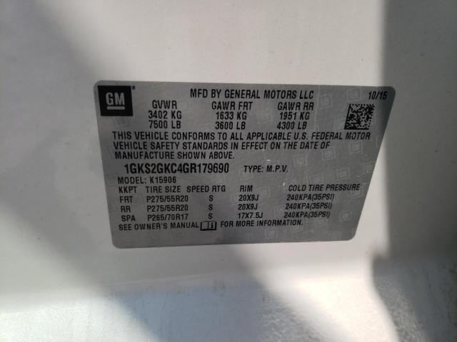 1GKS2GKC4GR179690 GMC Yukon Xl K1500 Slt