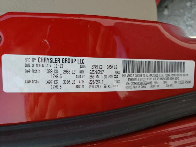 2C4RDGCG8ER224000 Dodge Grand Caravan Sxt