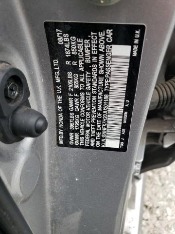 SHHFK7H20JU201188 Honda Civic Lx