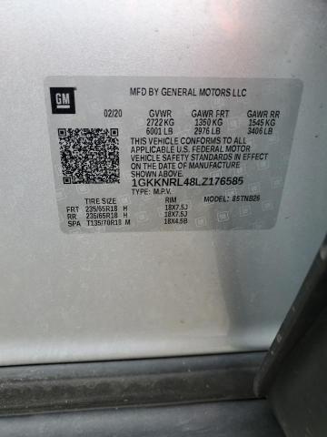 1GKKNRL48LZ176585 GMC ACADIA SLE