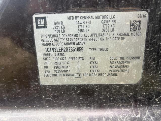 1GTV2LEH2GZ351059 GMC Sierra K1500