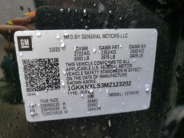 1GKKNXLS3MZ123202 GMC Acadia Denali