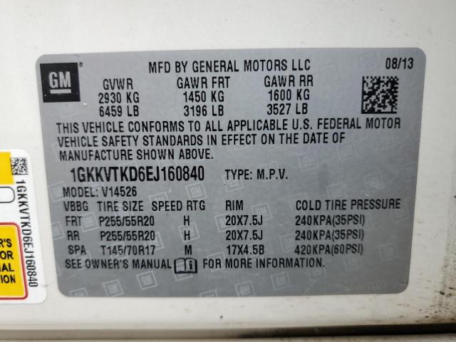1GKKVTKD6EJ160840 GMC Acadia Denali