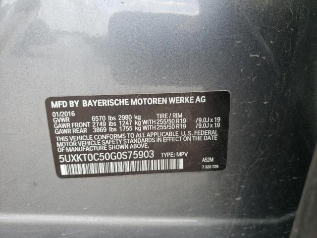 5UXKT0C50G0S75903 BMW X5 Xdr40e