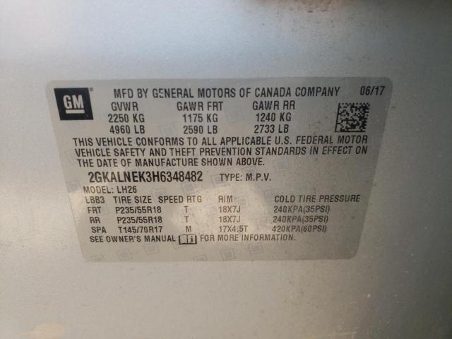 2GKALNEK3H6348482 GMC Terrain Sle
