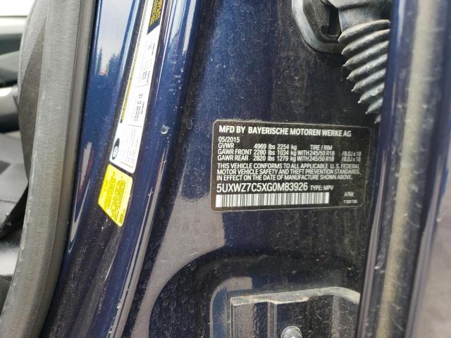 5UXWZ7C5XG0M83926 BMW X3 Sdrive28i