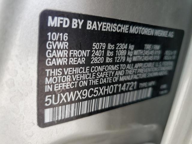 5UXWX9C5XH0T14721 BMW X3 Xdrive28i