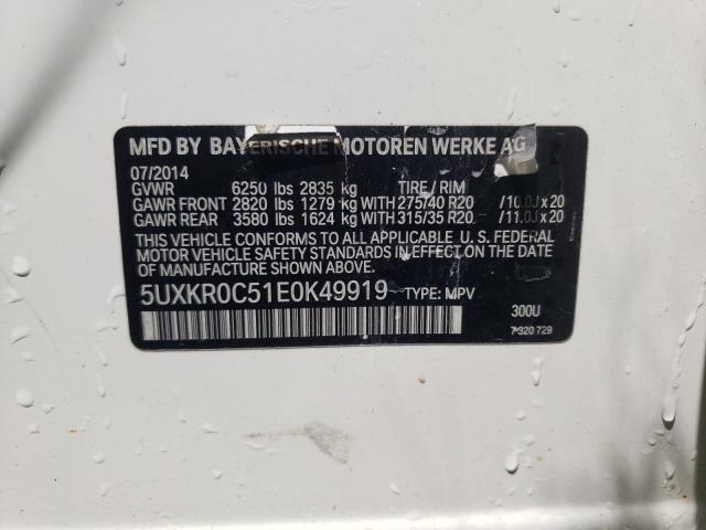 5UXKR0C51E0K49919 BMW X5 Xdrive35i