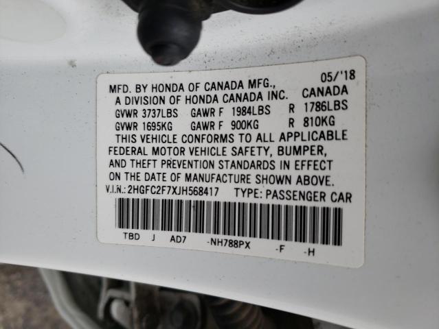 2HGFC2F7XJH568417 Honda CIVIC EX