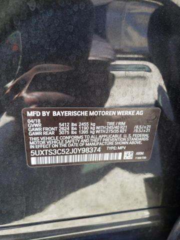 5UXTS3C52J0Y98374 BMW X3 Xdrivem40i