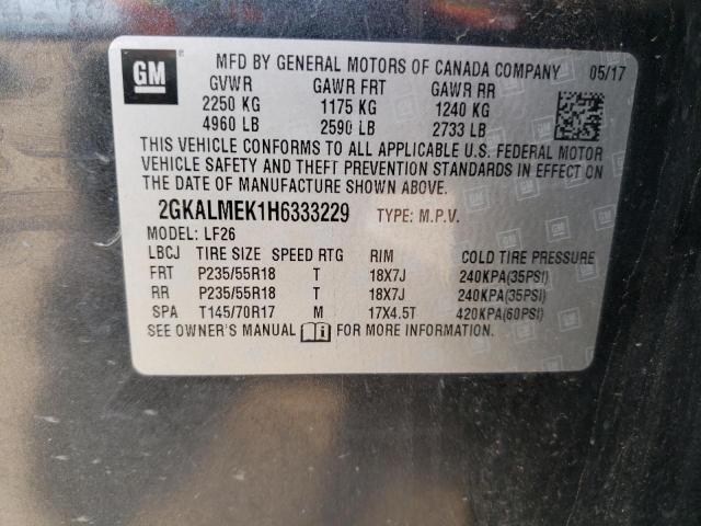 2GKALMEK1H6333229 GMC Terrain Sle
