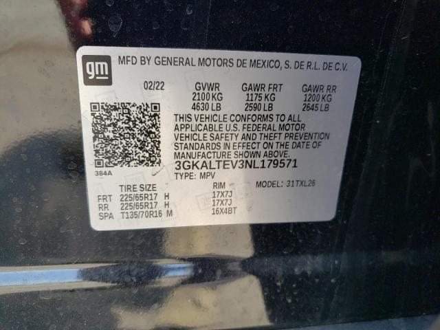 3GKALTEV3NL179571 GMC Terrain Sle