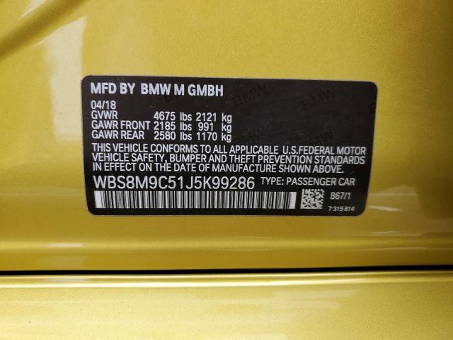 WBS8M9C51J5K99286 BMW M3