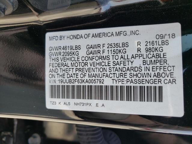 19UUB2F63KA005792 Acura Tlx Technology