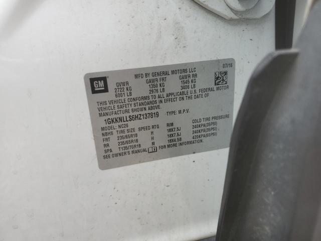 1GKKNLLS6HZ137819 GMC ACADIA SLE
