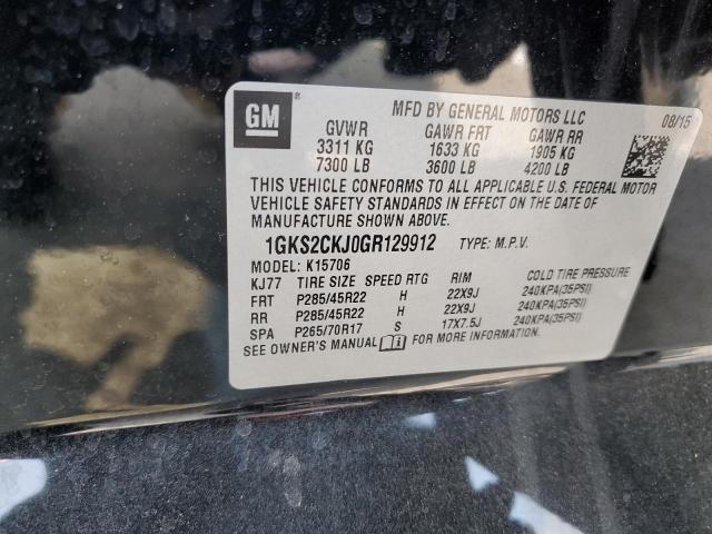 1GKS2CKJ0GR129912 GMC YUKON DENALI