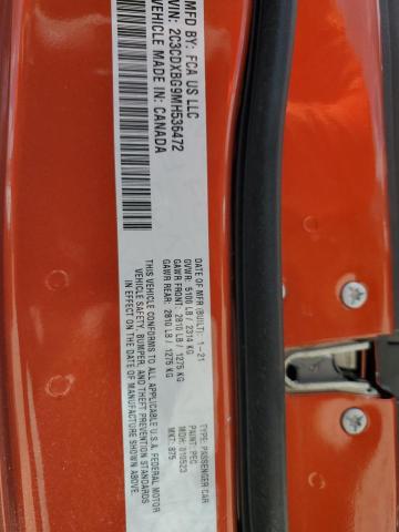 2C3CDXBG9MH536472 Dodge Charger Sxt
