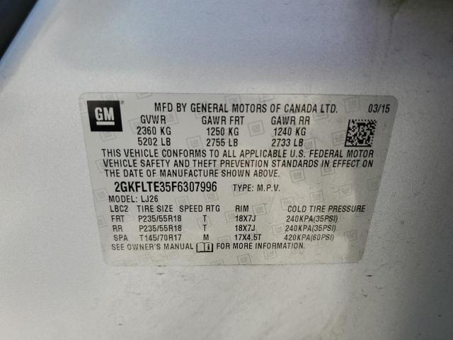 2GKFLTE35F6307996 GMC Terrain Slt