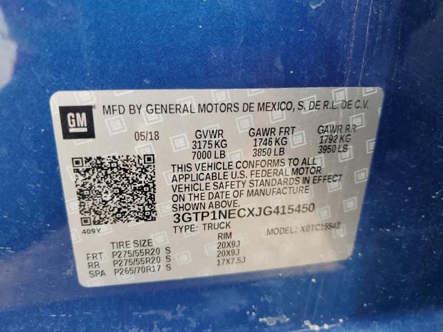 3GTP1NECXJG415450 GMC Sierra C1500 Slt
