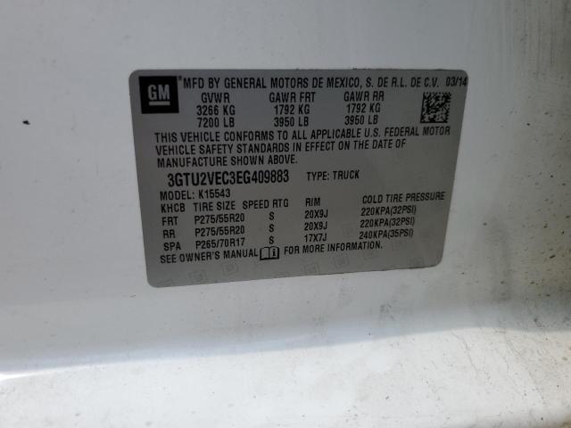 3GTU2VEC3EG409883 GMC Sierra K1500 Slt