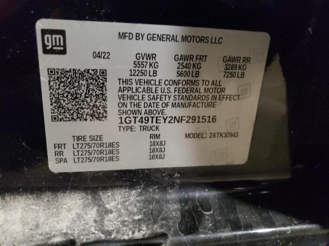 1GT49TEY2NF291516 GMC Sierra K3500 Sle