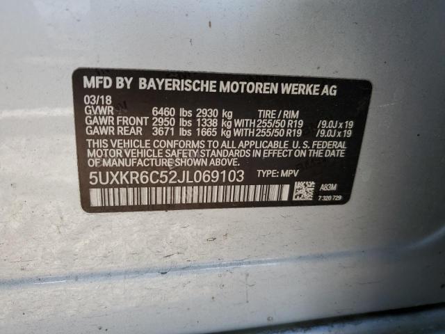 5UXKR6C52JL069103 BMW X5 Xdrive50i