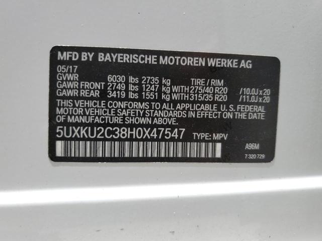 5UXKU2C38H0X47547 BMW X6 Xdrive35i