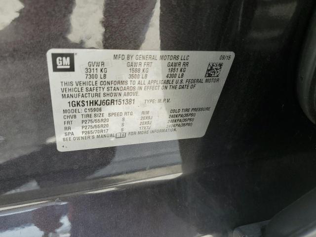 1GKS1HKJ6GR151381 GMC YUKON XL DENALI