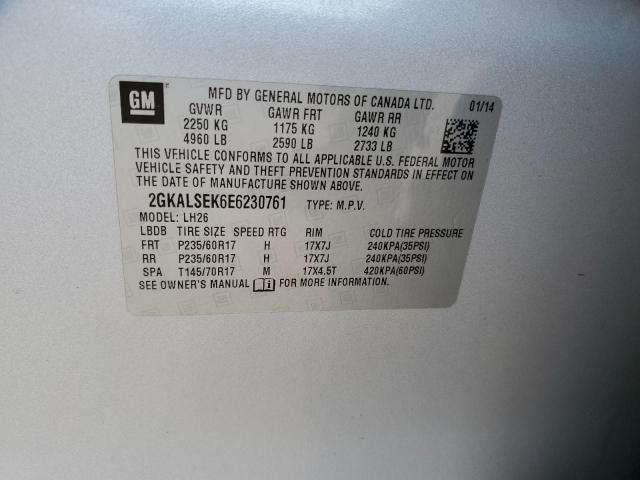 2GKALSEK6E6230761 GMC Terrain Slt
