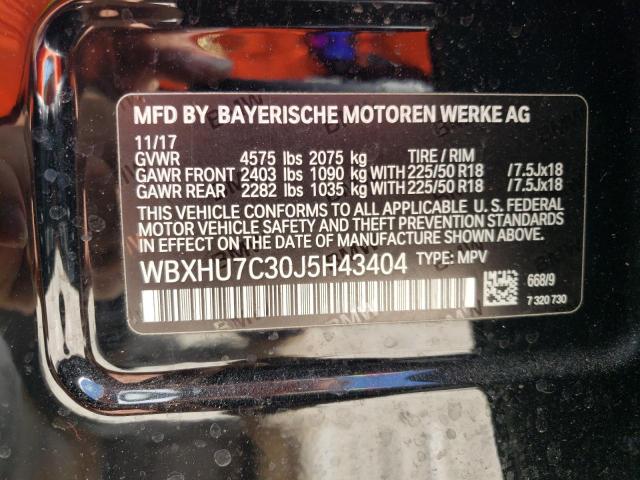 WBXHU7C30J5H43404 BMW X1 Sdrive28i