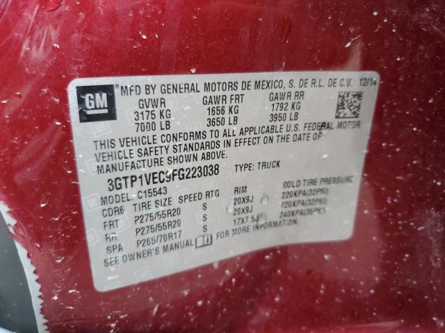 3GTP1VEC9FG223038 GMC Sierra C1500 Slt