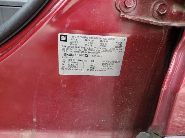 2GKALMEK7H6247200 GMC Terrain Sle