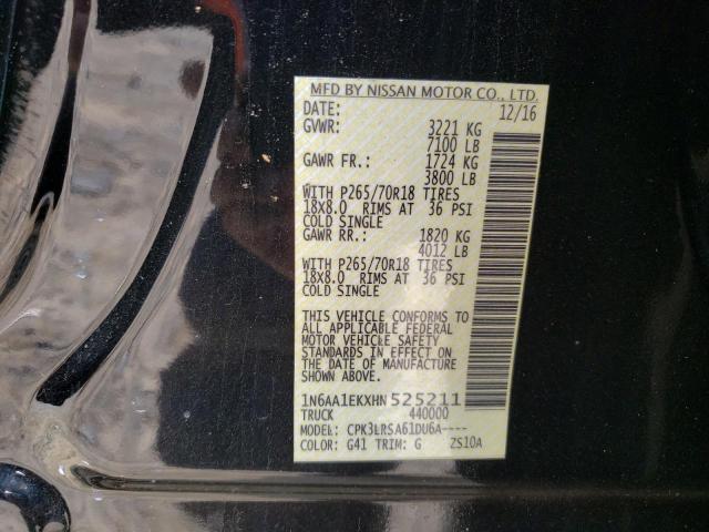 1N6AA1EKXHN525211 Nissan TITAN S