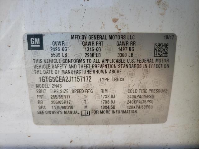 1GTG5CEA2J1157172 GMC CANYON SLE