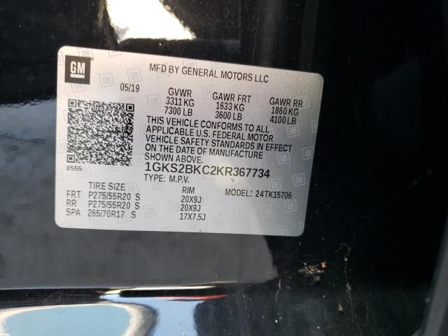 1GKS2BKC2KR367734 GMC YUKON SLT