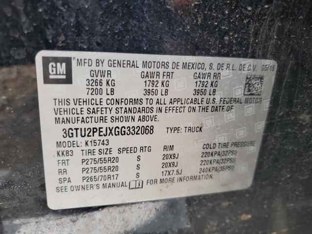 3GTU2PEJXGG332068 GMC Sierra K1500 Denali