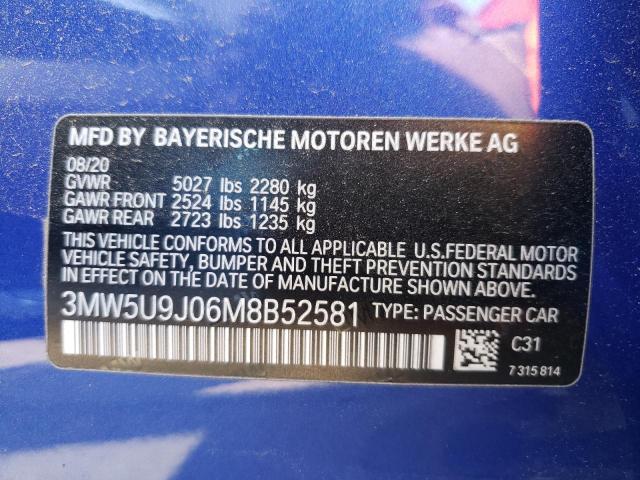 3MW5U9J06M8B52581 BMW M340XI