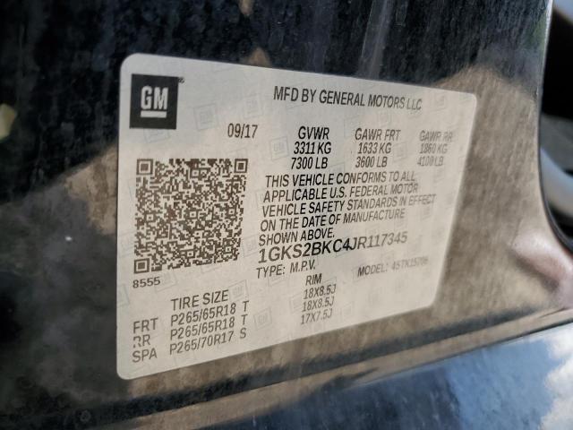 1GKS2BKC4JR117345 GMC YUKON SLT