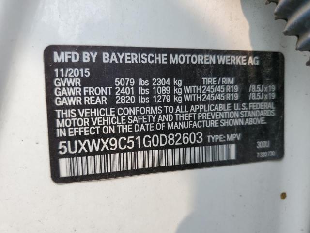 5UXWX9C51G0D82603 BMW X3 Xdrive28i