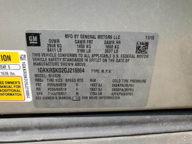 1GKKRSKD2GJ218864 GMC Acadia Slt-2