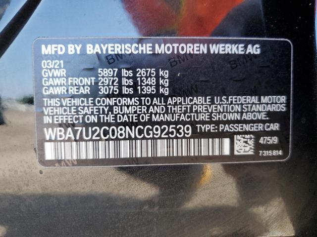 WBA7U2C08NCG92539 BMW 750 Xi