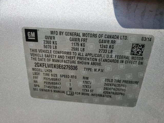 2GKFLWEK9E6279336 GMC Terrain Sle