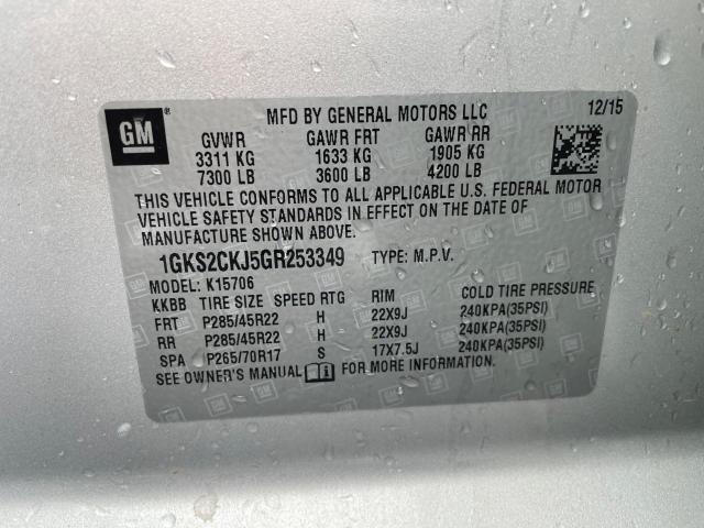 1GKS2CKJ5GR253349 GMC YUKON DENALI